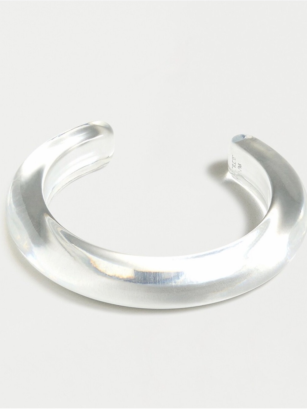 J. Crew Slim Round Cuff in Clear Acetate